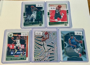 lot 276A image: Giannis Antetokounmpo 5 Card Basketball Lot