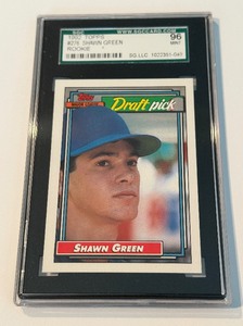 lot 327A image: Shawn Green RC SGC 96 Mint 1992 Topps #276 Rookie Baseball Card