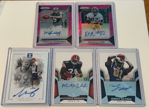 lot 335A image: 5 Card Football Auto Lot including RCs, 25, 480, 680