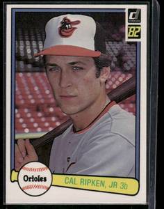 lot 70A image: Cal Ripken Jr. RC 1982 Donruss #405 Vintage Rookie Baseball Card
