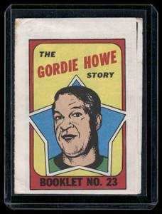 lot 84A image: Gordie Howe Story Booklet #23 1971-72 Topps Vintage Hockey Card