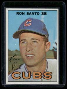 lot 87A image: Ron Santo 1967 Topps #70 Vintage Baseball Card