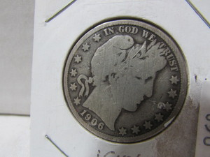 lot 56 image: Barber Silver Half Dollar