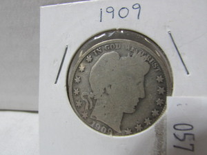 lot 57 image: Barber Silver Half Dollar