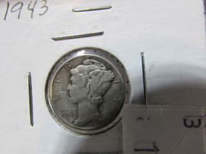lot 100 image: Mercury Silver Dime