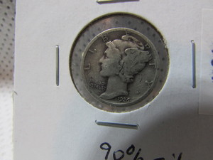 lot 101 image: Mercury Silver Dime