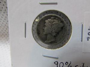 lot 102 image: Mercury Silver Dime