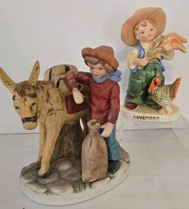 lot 213 image: Pair of Collectible Ceramic Figurines, Including Lefton
