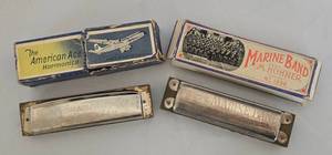 lot 236 image: Pair of Boxed Vintage Harmonicas