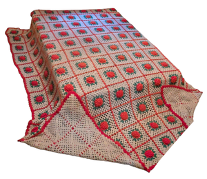 lot 263 image: Extra Large Vintage Granny Square Blanket