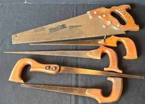 lot 291 image: Vintage Hand Saw Selection, Including Disston