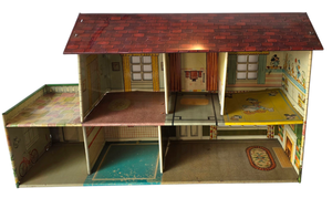 lot 289 image: Vintage Mickey Mouse & Donald Duck Metal Dollhouse