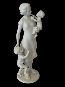 lot 32D image: Kaiser Germany Bisque Porcelain Mother and Children Figurine