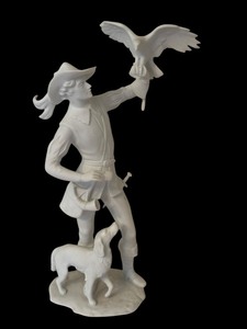 lot 57D image: Kaiser W Germany Porcelain Figurine Falconer with Dog