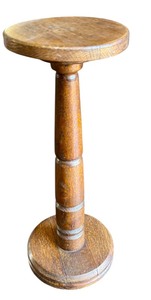 lot 61 image: Vintage Oak Pedestal Plant Stand