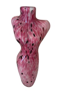lot 108 image: Pink Art Glass Mannequin Torso Vase