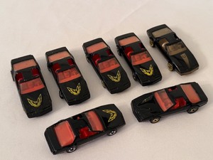 lot 116 image: Set of 7 Hot Wheels 80s Firebird Diecast Cars, 1982
