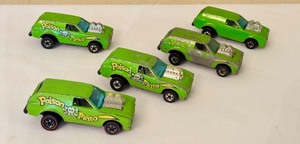lot 128 image: Lot of 5 Hot Wheels Poison Pinto Die-Cast Cars - Varying Wear