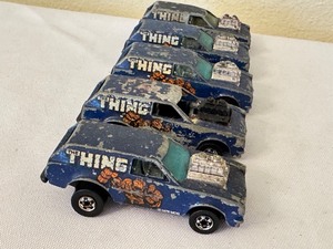 lot 129 image: Set of 5 Vintage Hot Wheels The Thing Diecast Cars