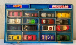 lot 143 image: Assorted Hot Wheels Die-Cast Cars with Vintage Hot Wheels Showcase Case