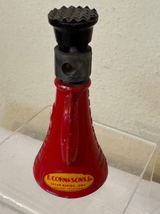 lot 150 image: Vintage Simplex Salesman Sample Red Lever Screw Hydraulic Jack, 3 Inch
