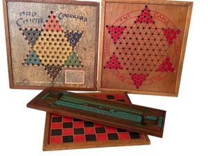 lot 350 image: Assorted Vintage Game Boards for Decor