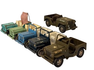 lot 354 image: Set of 6 Vintage Tonka Jeep Toy Vehicles