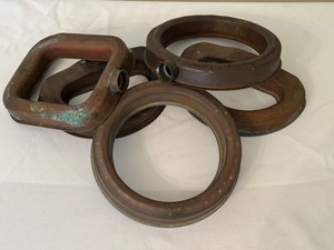 lot 396 image: Assorted Vintage Copper Sprinklers, 8 Inch Circular and Oval Designs