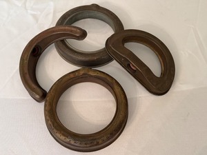 lot 400 image: Set of 4 Vintage Copper Lawn Sprinklers by M.D. Allen Mfg. Co. Chicago