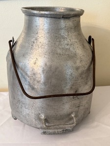 lot 407 image: Vintage De Laval Metal Milk Can with Rounded Bottom
