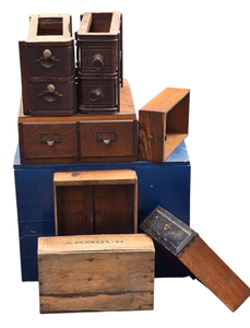 lot 444 image: Large Selection of Vintage BoxesDrawers
