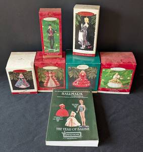 lot 317 image: Hallmark Barbie Doll Ornaments and Book