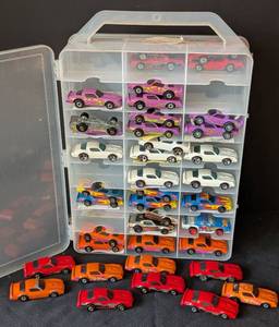 lot 332 image: Collection of Assorted Vintage Hot Wheels with Organizer Case