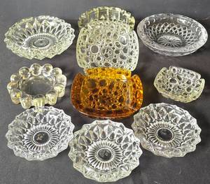 lot 474 image: Vintage Glass Ashtray Variety