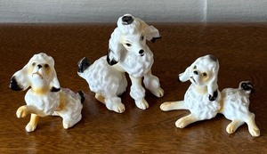 lot 512 image: Trio of Vintage Napco Poodle Figurines