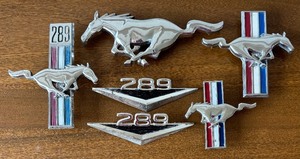 lot 566 image: Vintage Ford Mustang Car Emblems