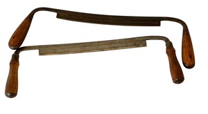 lot 49 image: Lot of 2 Vintage Wood Handle Draw Knives