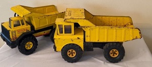 lot 417 image: Pair of Vintage Tonka Turbo Diesel Dump Trucks