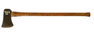 lot 553 image: Vintage Collins Axe with 35 Inch Wooden Handle