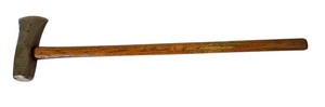 lot 560 image: Vintage 34 Inch Double Bit Axe with 8 Inch Blade Stamped Mexico