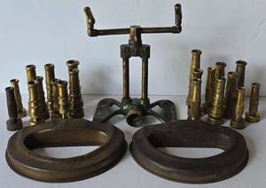lot 603 image: Vintage Metal Sprinkler Grouping