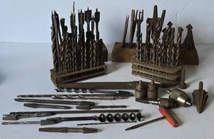 lot 612 image: Specialty Drill Bits Plus Storage Blocks
