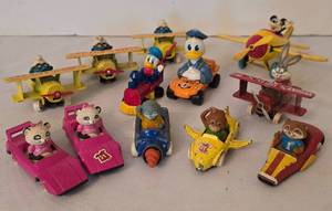 lot 624 image: Adorable Disney & Smurf Characters in Vehicles  More