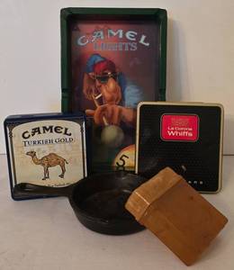 lot 626 image: Cool Vintage CigarCigarette Tins, Ashtrays & More
