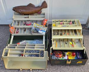 lot 641 image: Pair of Tackle Boxes with Variety of Tackle & More