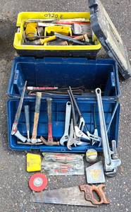 lot 642 image: Large Tool Box Pair  Tool Variety