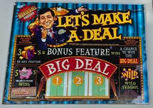 lot 655 image: Cool Lets Make a Deal Glass Game Panel