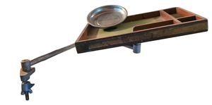 lot 664 image: Swing Arm Tool Tray with Bench Clamp  Magnetic Parts Dishes