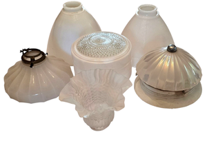 lot 702 image: Vintage Glass Shade Selection