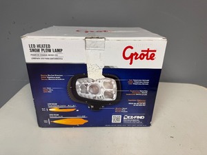 lot 45 image: Grote LED Heated Snow Plow Lamp (Right and Left) Appears Unused.